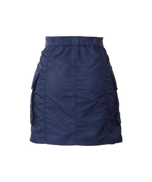 HYSTERIC GLAMOUR（ヒステリックグラマー）の「フロントジップナイロンミニスカート（スカート・レディース・カーキ/ブラック/ネイビー・SMALL/MEDIUM）」の12枚目の写真