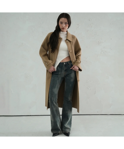 AVANDRESS(アバンドレス )の「Hidden Handmade Wool Coat CAMEL(チェスターコート・レディース・キャメル・SMALL/MEDIUM)」の1枚目の写真