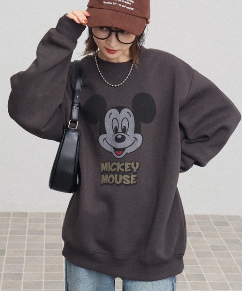 セール】【Disney/ディズニー】裏起毛 ミッキーマウス ヴィンテージ