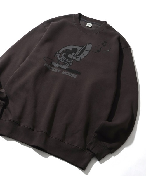 Disney USA製　逆さまミッキー スウェット　トレーナー　スウェット 黒 USA製 逆さまミッキー スウェット トレーナー スウェット disney