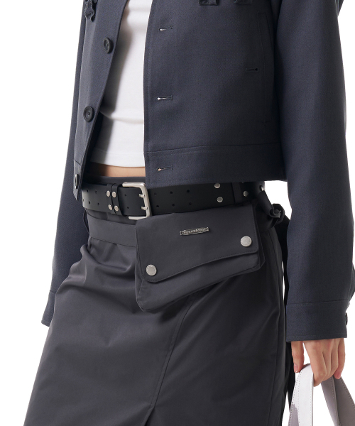 IUGAMAKARAS(イウガマカラス)の「40mm Double Point Belt (Black)(ベルト・レディース・その他・FREE)」の2枚目の写真