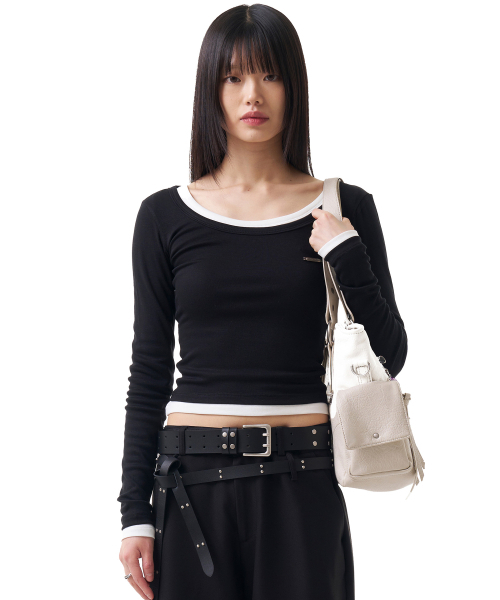 IUGAMAKARAS(イウガマカラス)の「40mm Double Point Belt (Black)(ベルト・レディース・その他・FREE)」の3枚目の写真