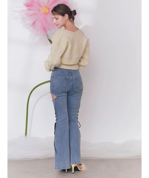 EATME（イートミー）の「サイドレースアップカットアウトデニムパンツ（デニムパンツ・レディース・その他1/ライトブルー・SMALL/MEDIUM）」の15枚目の写真