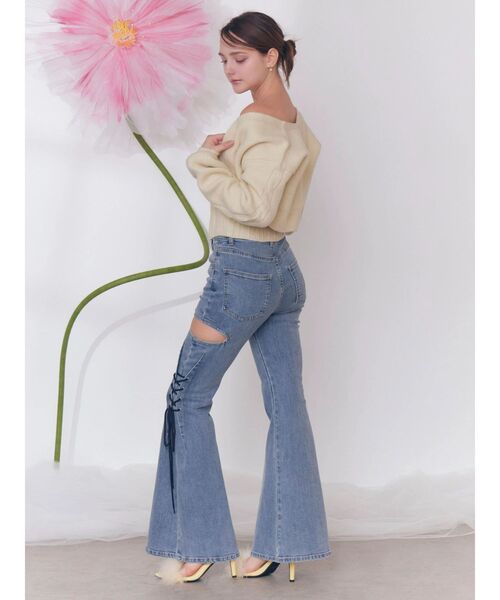 EATME（イートミー）の「サイドレースアップカットアウトデニムパンツ（デニムパンツ・レディース・その他1/ライトブルー・SMALL/MEDIUM）」の16枚目の写真