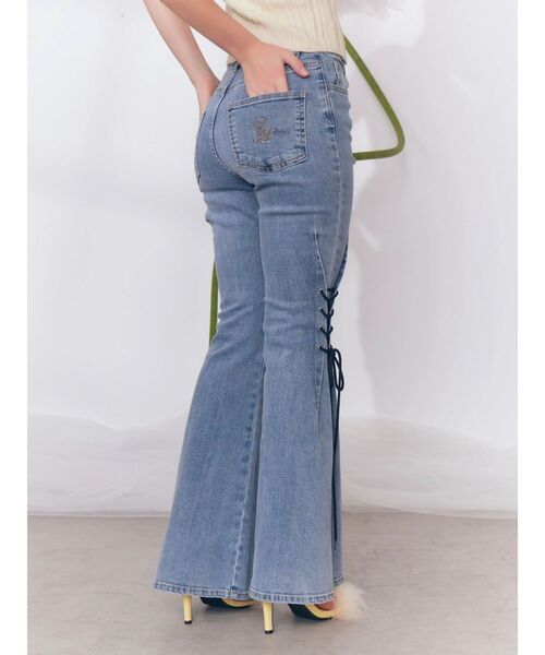 EATME（イートミー）の「サイドレースアップカットアウトデニムパンツ（デニムパンツ・レディース・その他1/ライトブルー・SMALL/MEDIUM）」の19枚目の写真