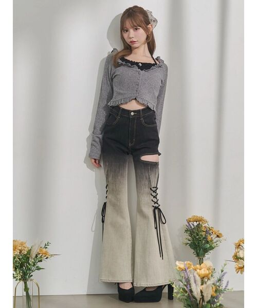 EATME（イートミー）の「サイドレースアップカットアウトデニムパンツ（デニムパンツ・レディース・その他1/ライトブルー・SMALL/MEDIUM）」の22枚目の写真