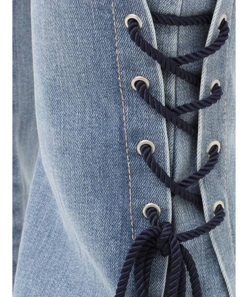 EATME（イートミー）の「サイドレースアップカットアウトデニムパンツ（デニムパンツ・レディース・その他1/ライトブルー・SMALL/MEDIUM）」の16枚目の写真