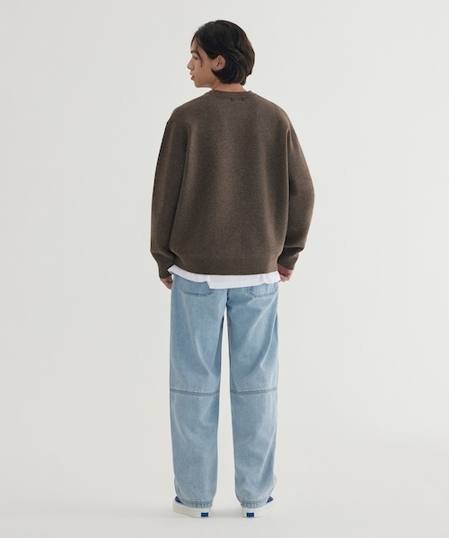 COVERNAT（カバーナット）の「CENTER ARCH LOGO KNIT（ニット/セーター・メンズ・ブラウン/ベージュ/ライトブルー/チャコールグレー・XX-LARGE/X-LARGE/LARGE/MEDIUM/SMALL/X-SMALL）」の7枚目の写真