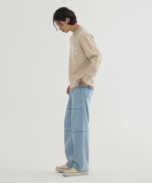 COVERNAT（カバーナット）の「CENTER ARCH LOGO KNIT（ニット/セーター・メンズ・ブラウン/ベージュ/ライトブルー/チャコールグレー・XX-LARGE/X-LARGE/LARGE/MEDIUM/SMALL/X-SMALL）」の11枚目の写真