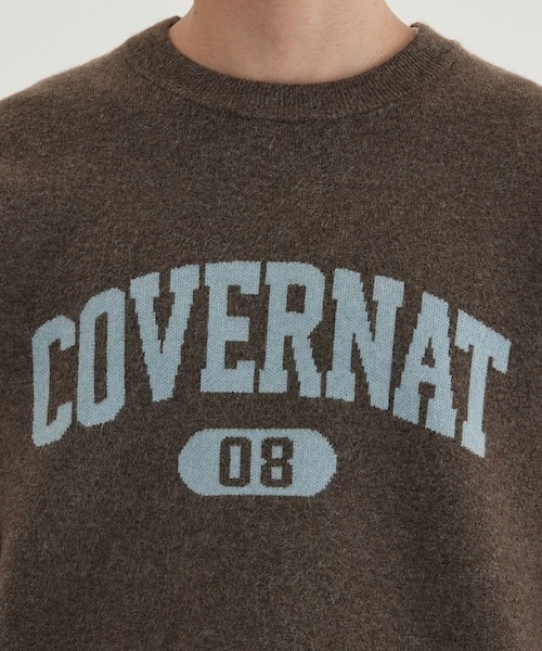 COVERNAT（カバーナット）の「CENTER ARCH LOGO KNIT（ニット/セーター・メンズ・ブラウン/ベージュ/ライトブルー/チャコールグレー・XX-LARGE/X-LARGE/LARGE/MEDIUM/SMALL/X-SMALL）」の9枚目の写真