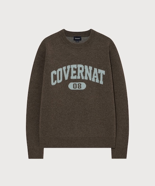 COVERNAT（カバーナット）の「CENTER ARCH LOGO KNIT（ニット/セーター・メンズ・ブラウン/ベージュ/ライトブルー/チャコールグレー・XX-LARGE/X-LARGE/LARGE/MEDIUM/SMALL/X-SMALL）」の19枚目の写真