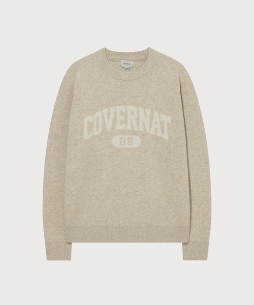 COVERNAT（カバーナット）の「CENTER ARCH LOGO KNIT（ニット/セーター・メンズ・ブラウン/ベージュ/ライトブルー/チャコールグレー・XX-LARGE/X-LARGE/LARGE/MEDIUM/SMALL/X-SMALL）」の17枚目の写真