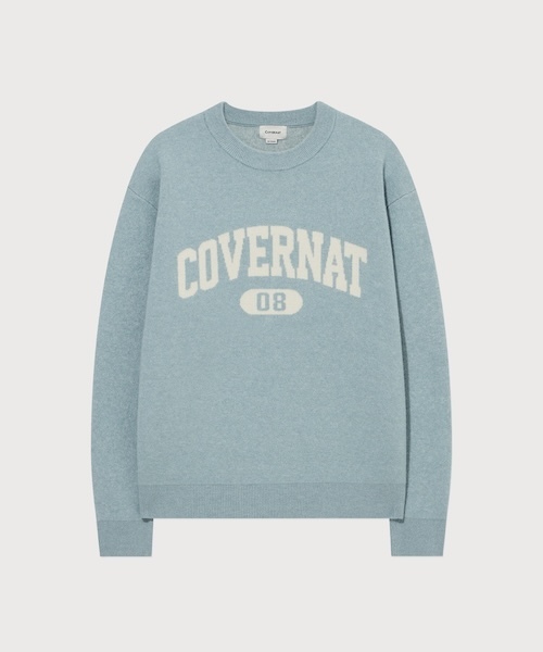 COVERNAT（カバーナット）の「CENTER ARCH LOGO KNIT（ニット/セーター・メンズ・ブラウン/ベージュ/ライトブルー/チャコールグレー・XX-LARGE/X-LARGE/LARGE/MEDIUM/SMALL/X-SMALL）」の21枚目の写真