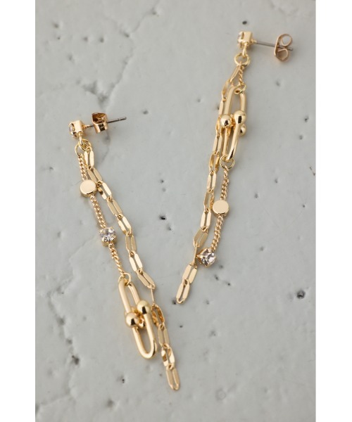 AZUL by moussy(アズールバイマウジー)の「Uチェーンスウィングピアス(ピアス(両耳用)・レディース・シルバー/ゴールド系その他・FREE)」の12枚目の写真