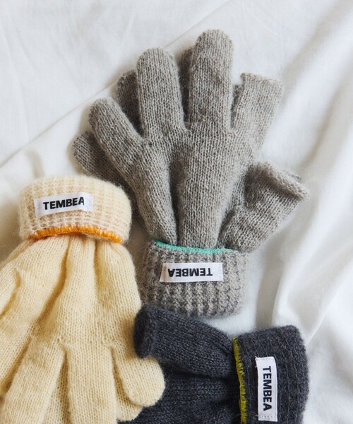 TEMBEA（テンベア）の「TEMBEA × FREAK'S STORE/テンベア × フリークスストア 別注GUNTE 2FINGERLESS MOHAIR 別注モヘア ツーフィンガーレス 手袋（手袋・メンズ・ライトグレー/ナチュラル/チャコールグレー・ONE SIZE）」の3枚目の写真