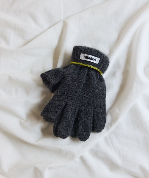 TEMBEA（テンベア）の「TEMBEA × FREAK'S STORE/テンベア × フリークスストア 別注GUNTE 2FINGERLESS MOHAIR 別注モヘア ツーフィンガーレス 手袋（手袋・メンズ・ライトグレー/ナチュラル/チャコールグレー・ONE SIZE）」の7枚目の写真