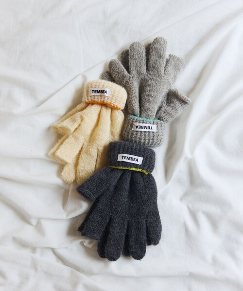 TEMBEA（テンベア）の「TEMBEA × FREAK'S STORE/テンベア × フリークスストア 別注GUNTE 2FINGERLESS MOHAIR 別注モヘア ツーフィンガーレス 手袋（手袋・メンズ・ライトグレー/ナチュラル/チャコールグレー・ONE SIZE）」の8枚目の写真