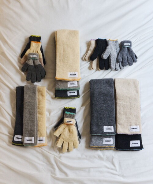 TEMBEA（テンベア）の「TEMBEA × FREAK'S STORE/テンベア × フリークスストア 別注GUNTE 2FINGERLESS MOHAIR 別注モヘア ツーフィンガーレス 手袋（手袋・メンズ・ライトグレー/ナチュラル/チャコールグレー・ONE SIZE）」の12枚目の写真