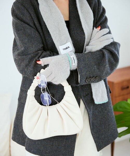 TEMBEA（テンベア）の「TEMBEA × FREAK'S STORE/テンベア × フリークスストア 別注GUNTE 2FINGERLESS MOHAIR 別注モヘア ツーフィンガーレス 手袋（手袋・メンズ・ライトグレー/ナチュラル/チャコールグレー・ONE SIZE）」の16枚目の写真