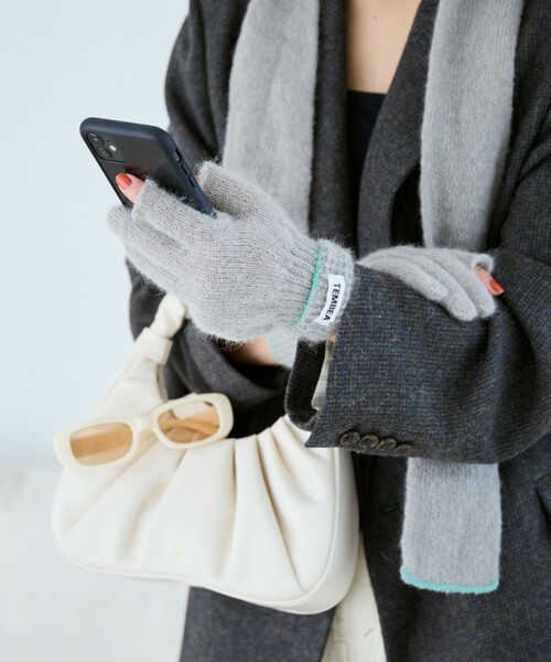 TEMBEA（テンベア）の「TEMBEA × FREAK'S STORE/テンベア × フリークスストア 別注GUNTE 2FINGERLESS MOHAIR 別注モヘア ツーフィンガーレス 手袋（手袋・メンズ・ライトグレー/ナチュラル/チャコールグレー・ONE SIZE）」の17枚目の写真