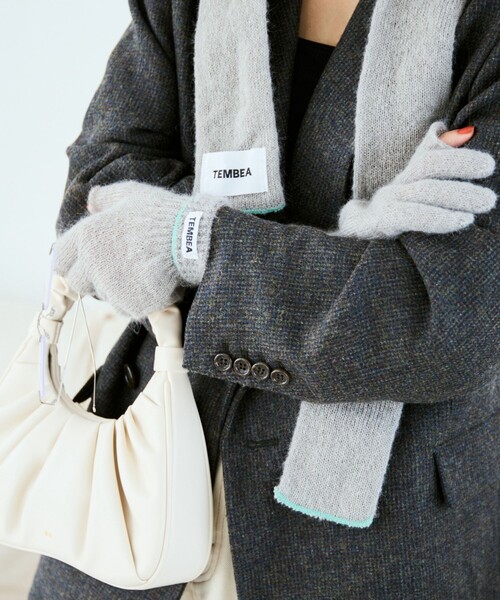 TEMBEA（テンベア）の「TEMBEA × FREAK'S STORE/テンベア × フリークスストア 別注GUNTE 2FINGERLESS MOHAIR 別注モヘア ツーフィンガーレス 手袋（手袋・メンズ・ライトグレー/ナチュラル/チャコールグレー・ONE SIZE）」の18枚目の写真