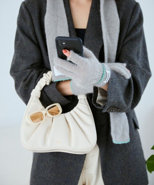 TEMBEA（テンベア）の「TEMBEA × FREAK'S STORE/テンベア × フリークスストア 別注GUNTE 2FINGERLESS MOHAIR 別注モヘア ツーフィンガーレス 手袋（手袋・メンズ・ライトグレー/ナチュラル/チャコールグレー・ONE SIZE）」の22枚目の写真