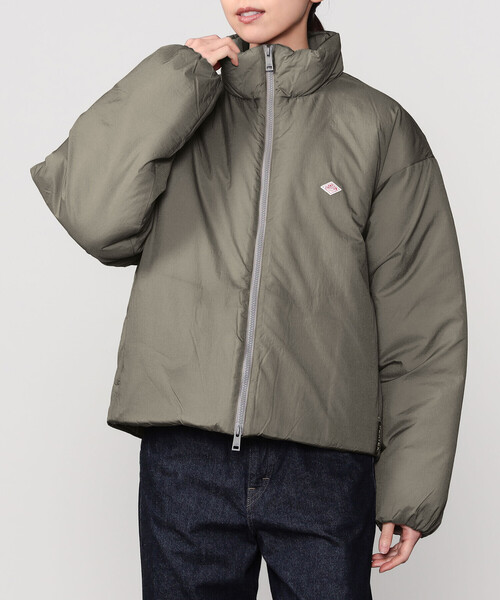 DANTON(ダントン)の「DANTON | ナイロン スタンドカラージャケット WOMEN(その他アウター・レディース・ブラック/グレイッシュベージュ・M)」の15枚目の写真