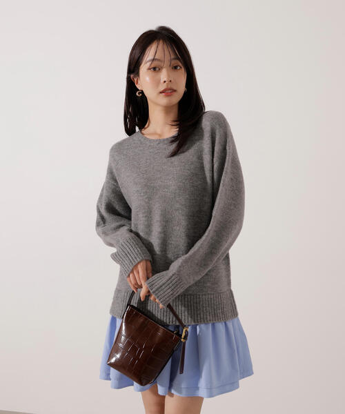 PROPORTION BODY DRESSING(プロポーションボディドレッシング)の「<E>レイヤードミニワンピース / 1216147001(ワンピース・レディース・グレー系その他/ブラック・FREE)」の13枚目の写真