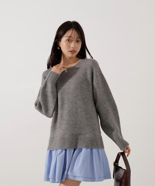 PROPORTION BODY DRESSING(プロポーションボディドレッシング)の「<E>レイヤードミニワンピース / 1216147001(ワンピース・レディース・グレー系その他/ブラック・FREE)」の17枚目の写真