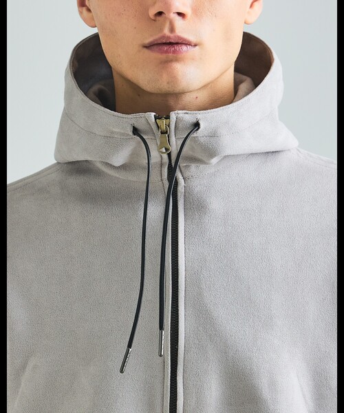 DESIGNWORKS（デザインワークス）の「ﾌｪｲｸｽｳｪｰﾄﾞﾌｰﾃﾞｨｰﾌﾞﾙｿﾞﾝ（ブルゾン・メンズ・グレー/ブラック・48/50/46）」の13枚目の写真