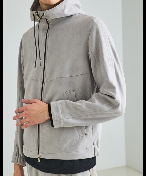 DESIGNWORKS（デザインワークス）の「ﾌｪｲｸｽｳｪｰﾄﾞﾌｰﾃﾞｨｰﾌﾞﾙｿﾞﾝ（ブルゾン・メンズ・グレー/ブラック・48/50/46）」の12枚目の写真