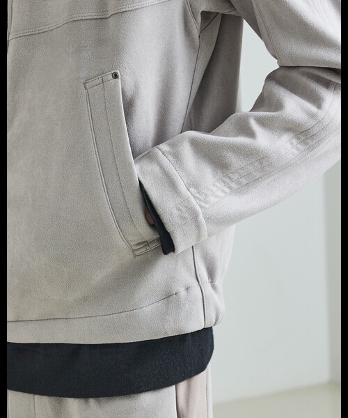 DESIGNWORKS（デザインワークス）の「ﾌｪｲｸｽｳｪｰﾄﾞﾌｰﾃﾞｨｰﾌﾞﾙｿﾞﾝ（ブルゾン・メンズ・グレー/ブラック・48/50/46）」の11枚目の写真