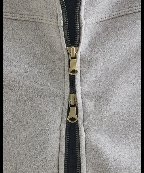 DESIGNWORKS（デザインワークス）の「ﾌｪｲｸｽｳｪｰﾄﾞﾌｰﾃﾞｨｰﾌﾞﾙｿﾞﾝ（ブルゾン・メンズ・グレー/ブラック・48/50/46）」の9枚目の写真