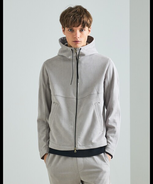 DESIGNWORKS（デザインワークス）の「ﾌｪｲｸｽｳｪｰﾄﾞﾌｰﾃﾞｨｰﾌﾞﾙｿﾞﾝ（ブルゾン・メンズ・グレー/ブラック・48/50/46）」の7枚目の写真