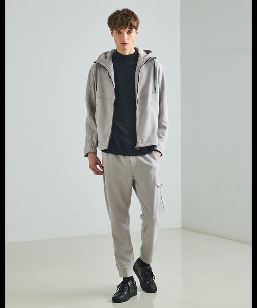 DESIGNWORKS（デザインワークス）の「ﾌｪｲｸｽｳｪｰﾄﾞﾌｰﾃﾞｨｰﾌﾞﾙｿﾞﾝ（ブルゾン・メンズ・グレー/ブラック・48/50/46）」の6枚目の写真