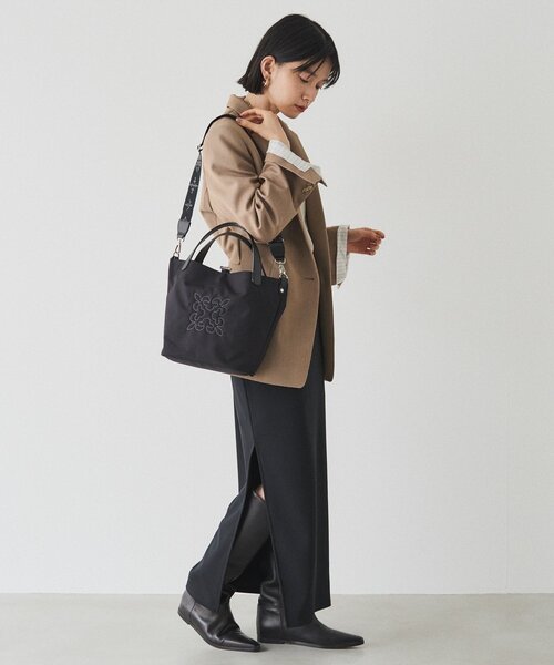 russet（ラシット）の「コーデュラナイロン2WAYタウントートバッグ（トートバッグ・レディース・ブラック/グレイッシュベージュ/グレー/ダークブラウン・FREE）」の12枚目の写真