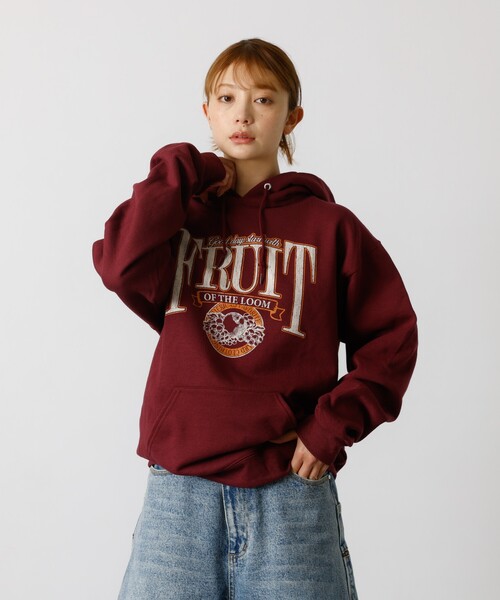 FRUIT OF THE LOOM(フルーツオブザルーム)の「【FRUIT OF THE LOOM/フルーツ・オブ・ザ・ルーム】PRINT HOOD8/プリントフーディー/ユニセックス【WEB限定】(パーカー・メンズ・ブラック/ホワイト/ワイン・XL/M/L)」の22枚目の写真