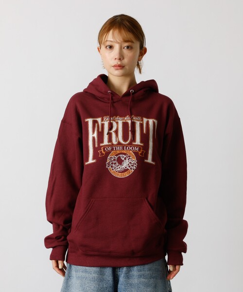 FRUIT OF THE LOOM(フルーツオブザルーム)の「【FRUIT OF THE LOOM/フルーツ・オブ・ザ・ルーム】PRINT HOOD8/プリントフーディー/ユニセックス【WEB限定】(パーカー・メンズ・ブラック/ホワイト/ワイン・XL/M/L)」の12枚目の写真