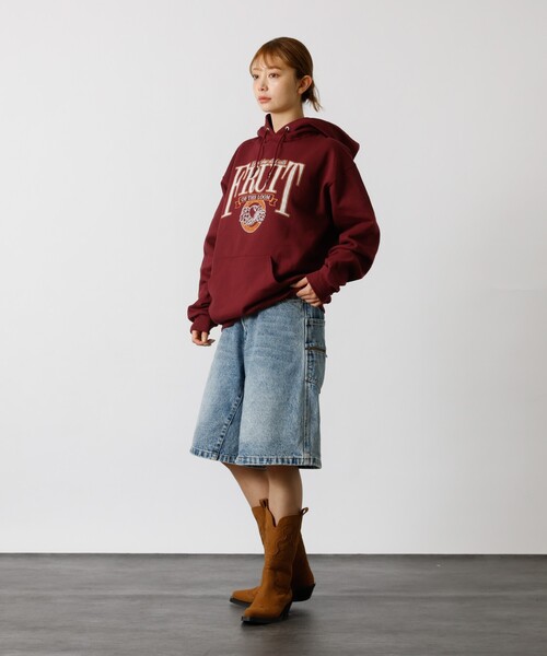 FRUIT OF THE LOOM(フルーツオブザルーム)の「【FRUIT OF THE LOOM/フルーツ・オブ・ザ・ルーム】PRINT HOOD8/プリントフーディー/ユニセックス【WEB限定】(パーカー・メンズ・ブラック/ホワイト/ワイン・XL/M/L)」の16枚目の写真