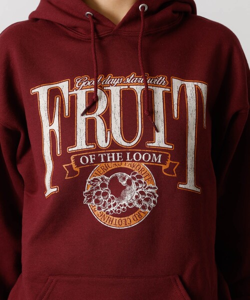 FRUIT OF THE LOOM(フルーツオブザルーム)の「【FRUIT OF THE LOOM/フルーツ・オブ・ザ・ルーム】PRINT HOOD8/プリントフーディー/ユニセックス【WEB限定】(パーカー・メンズ・ブラック/ホワイト/ワイン・XL/M/L)」の7枚目の写真
