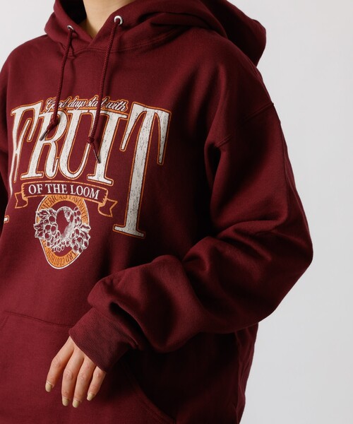 FRUIT OF THE LOOM(フルーツオブザルーム)の「【FRUIT OF THE LOOM/フルーツ・オブ・ザ・ルーム】PRINT HOOD8/プリントフーディー/ユニセックス【WEB限定】(パーカー・メンズ・ブラック/ホワイト/ワイン・XL/M/L)」の9枚目の写真