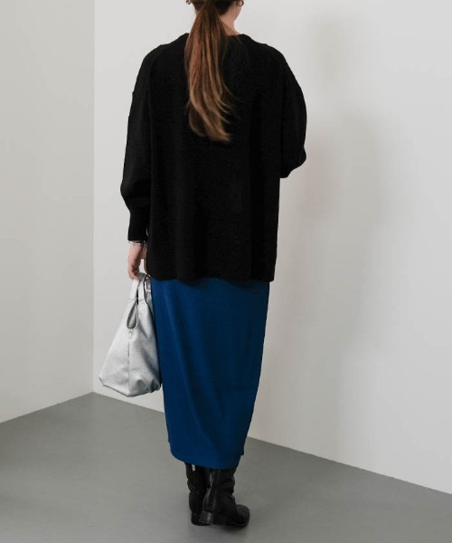 aquagarage（アクアガレージ）の「サイドスリットニットプルオーバー（ニット/セーター・レディース・ブラック/ブルー/ブラウン系その他・M/L）」の5枚目の写真
