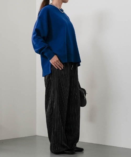 aquagarage（アクアガレージ）の「サイドスリットニットプルオーバー（ニット/セーター・レディース・ブラック/ブルー/ブラウン系その他・M/L）」の11枚目の写真