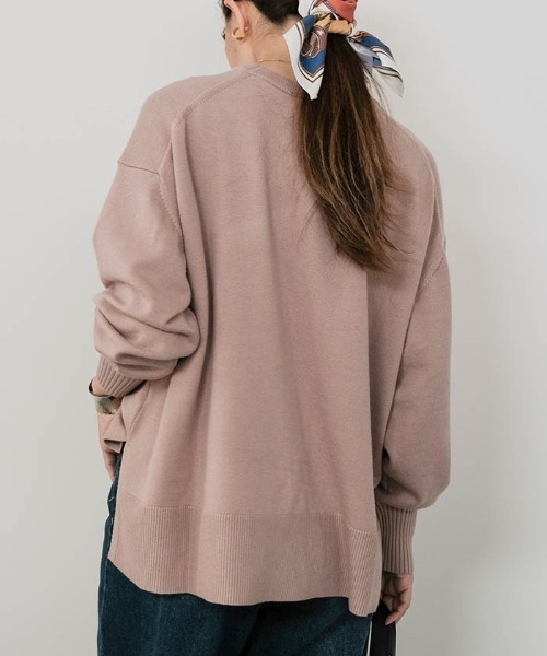 aquagarage（アクアガレージ）の「サイドスリットニットプルオーバー（ニット/セーター・レディース・ブラック/ブルー/ブラウン系その他・M/L）」の7枚目の写真