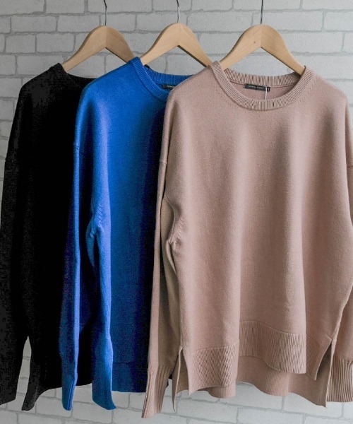 aquagarage（アクアガレージ）の「サイドスリットニットプルオーバー（ニット/セーター・レディース・ブラック/ブルー/ブラウン系その他・M/L）」の13枚目の写真