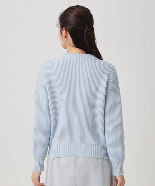 COUP DE CHANCE（クードシャンス）の「【手洗い可／日本製】ケーブルデザインのニットトップス（ニット/セーター・レディース・ブラウン系/サックスブルー/オフホワイト/パープル/ライトグレー・34/38）」の9枚目の写真