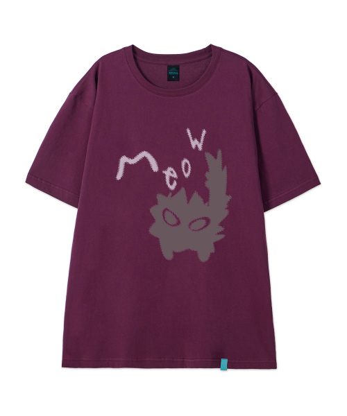 ASTRAL PROJECTION（アストラルプロジェクション）の「[ミユキャット]コットンルーズフィット半袖Tシャツ_プラムパープル（Tシャツ/カットソー・メンズ・その他・LARGE/MEDIUM/X-LARGE/XX-LARGE）」の2枚目の写真