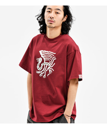 EXTRAORDINARY（エクストラオーディナリー）の「PETROGLYPH BIRD TEE BURGUNDY（Tシャツ/カットソー）」