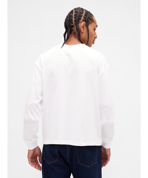 GAP(ギャップ)の「ヘビーウェイト クロップドTシャツ(Tシャツ/カットソー・メンズ・ホワイト/ブラック・XS/S/M/L/XL)」の5枚目の写真