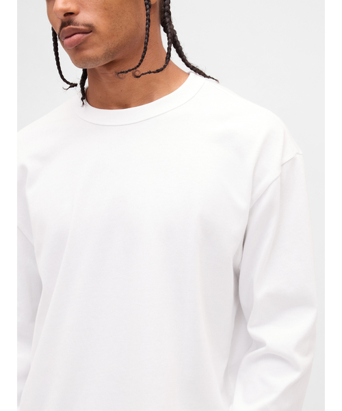 GAP(ギャップ)の「ヘビーウェイト クロップドTシャツ(Tシャツ/カットソー・メンズ・ホワイト/ブラック・XS/S/M/L/XL)」の7枚目の写真